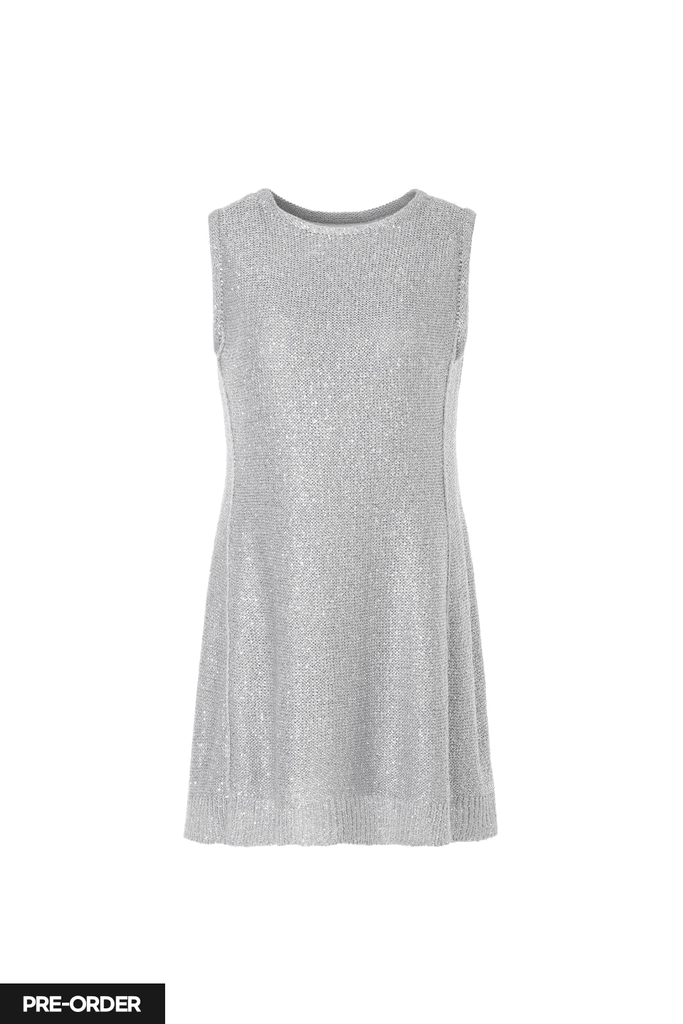 RVN Dress [PRE-ORDER] 시퀸스 자카드 미니 니트 드레스