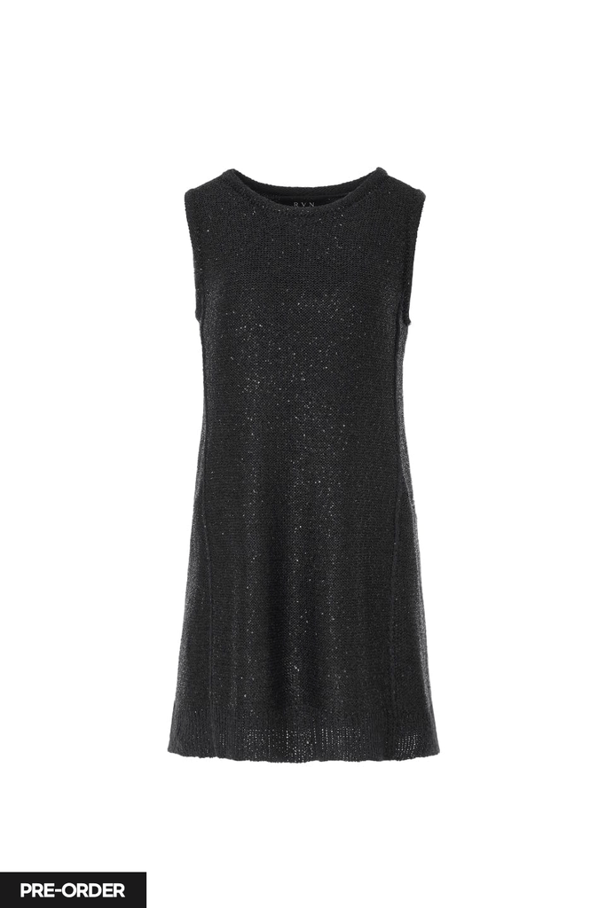 RVN Dress [PRE-ORDER] 시퀸스 자카드 미니 니트 드레스