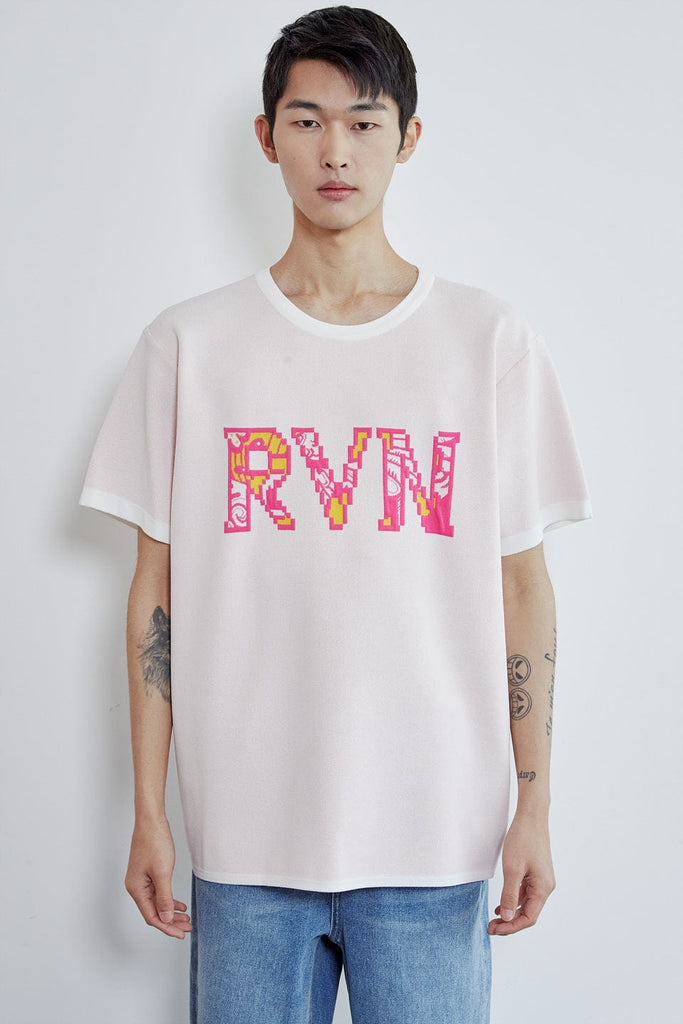 RVN Pullover L RVN 픽셀 로고 티셔츠_레드L