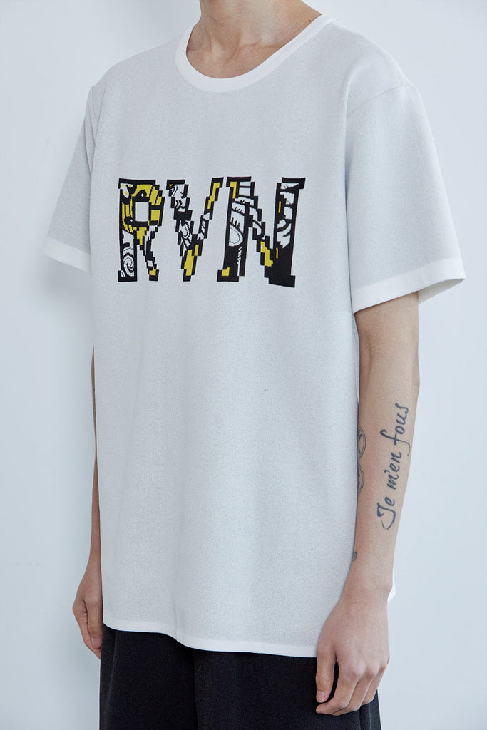 RVN Pullover L RVN 픽셀 로고 오버사이즈 티셔츠
