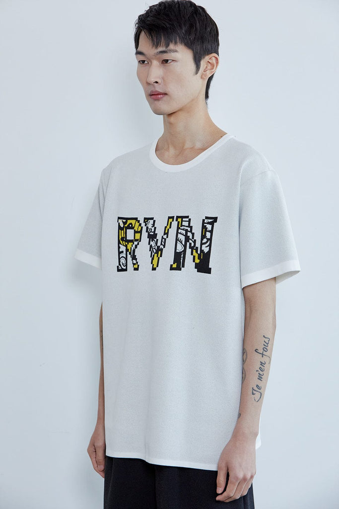 RVN Pullover L RVN 픽셀 로고 오버사이즈 티셔츠