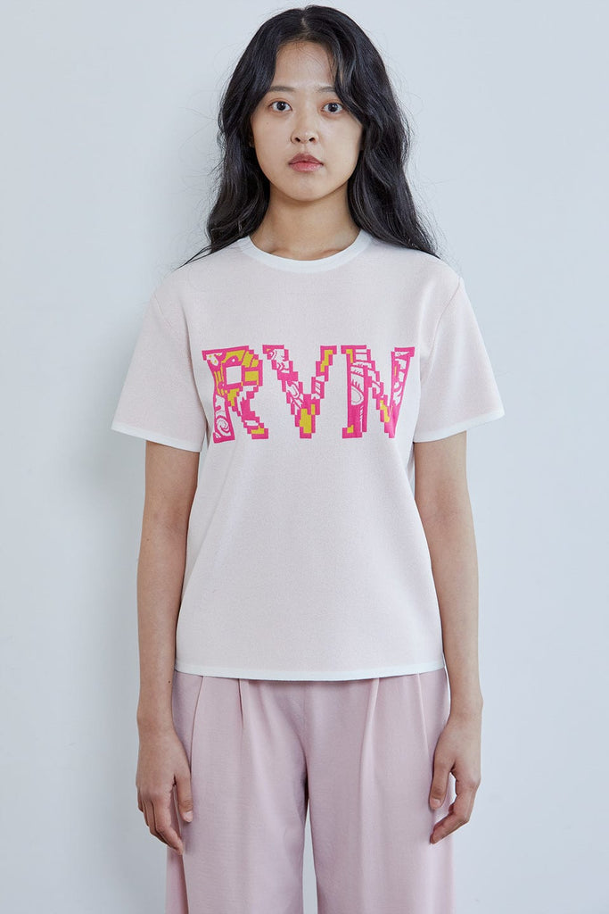 RVN Pullover S RVN 픽셀 로고 티셔츠