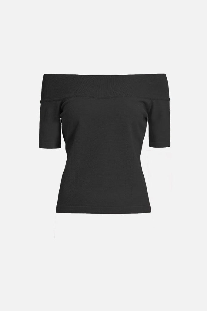 RVN Top Alba 오프 숄더 Half Sleeve 니트 탑