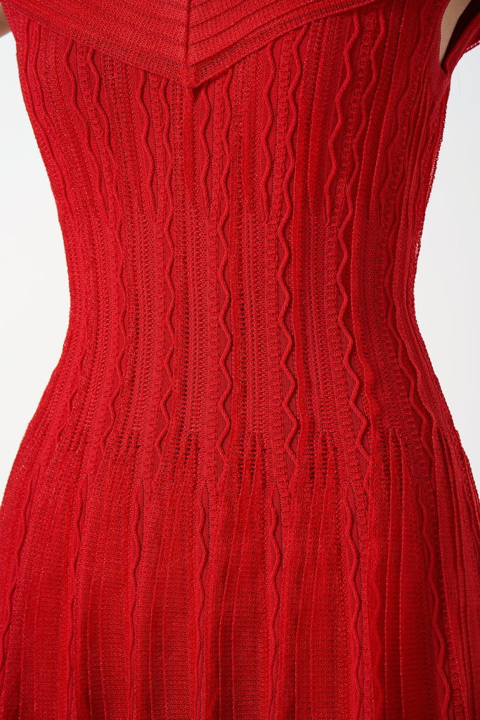 RVN Dress 러플 오프숄더 니트 드레스
